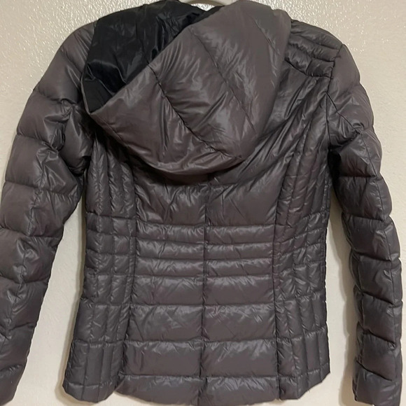 Bernardo Puffer Long Sleeve Size Small Black Jacket Hooded metallic gray - Picture 11 of 16